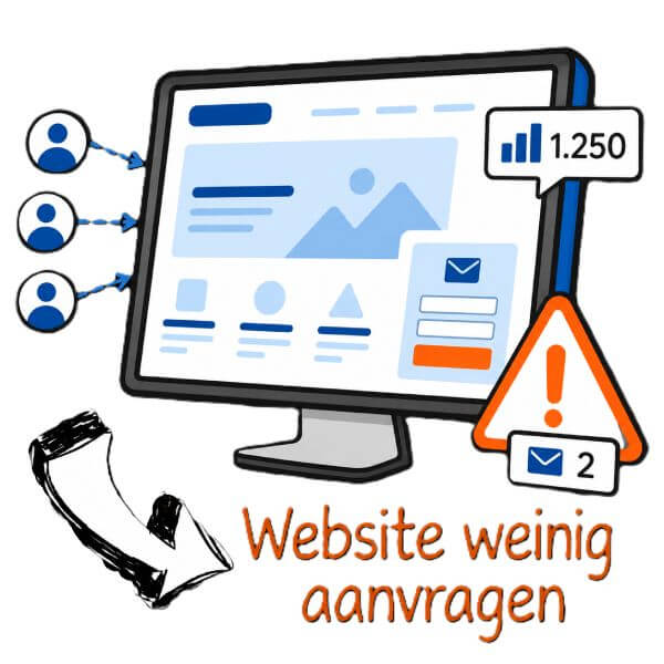 Website weinig aanvragen